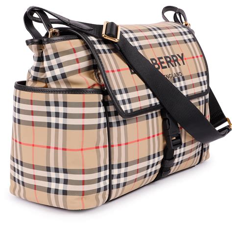 burberry snap flap diaper bag|Burberry Vintage Check Diaper Bag Kids.